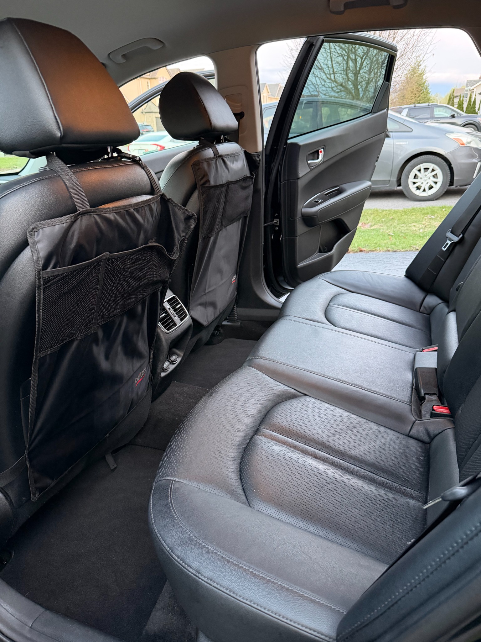After detailing: clean rear seat and floor area