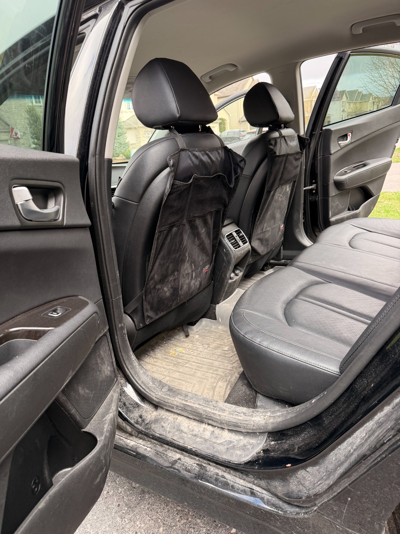 Before detailing: dirty rear floor mats and seat backs